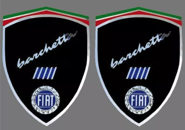 2 stickers autocollants FIAT BARCHETTA  chrome à coller sur les ailes avant