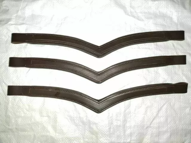 Set 10 X 1 Empty Channel Leather Brow-band 8 MM All Size & Shape.