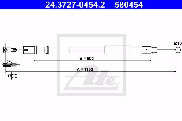 ATE Handbremsseil hinten rechts für MERCEDES VIANO (W639),VITO / (W639)