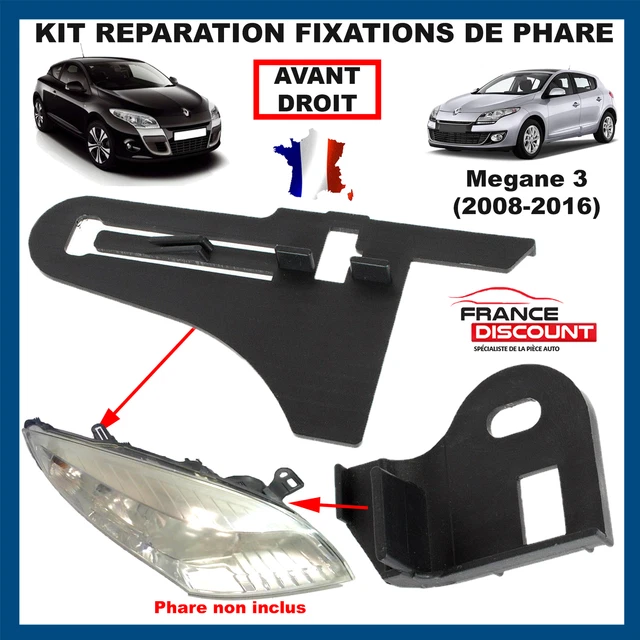 Kit Réparation Pattes Fixation Phare Avant Droit Citroën C4 I 2004-2011 - 621284 6206C7