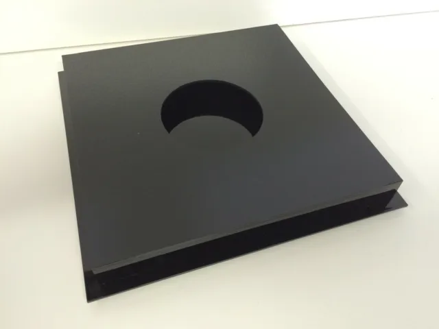 Soccer ball display case acrylic cut out black base NCAA 85% UV filtering