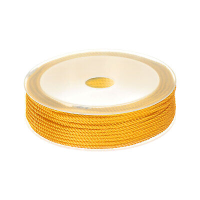 Cuerda de perlas de nailon de 2 mm hilo de nudo chino pulsera hilo, naranja, 42 ft