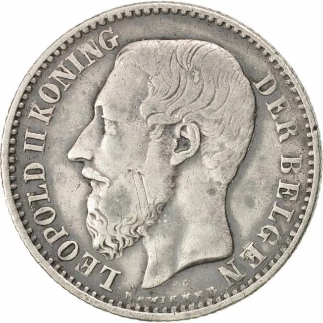 [#450096] Coin, Belgium, Leopold II, Franc, 1886, VF, Silver, KM:29.1