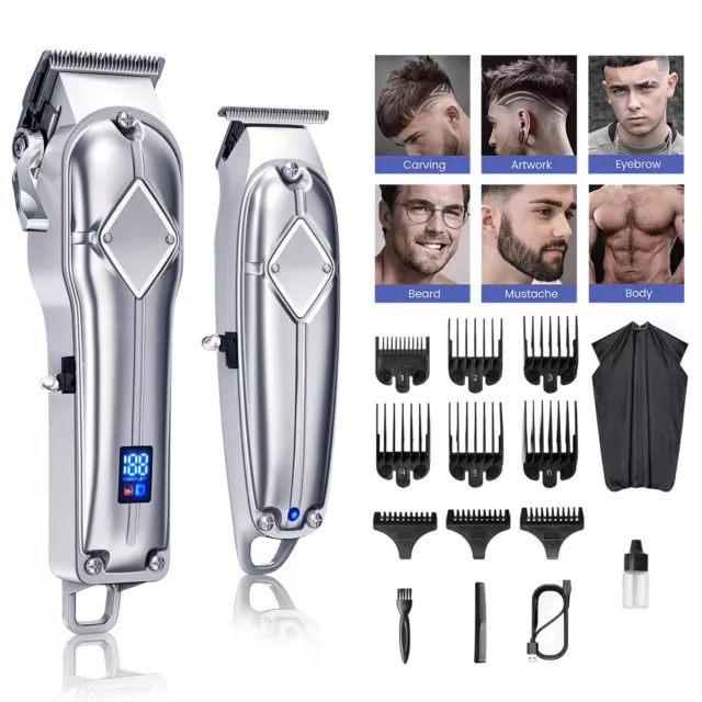 Limural Rechargeable Hair Clippers and Close Cutting T-Blade Trimmer Kit Kid Men