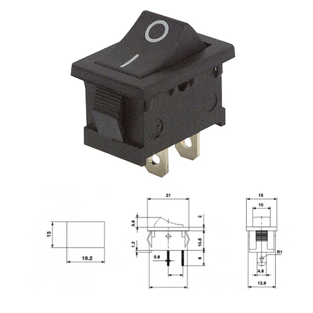 URAQT Kippschalter Rund,11 pcs Wippschalter ON/OFF Ein Aus Schalter AC URAQT Kippschalter Rund,11 pcs Wippschalter ON/OFF Ein Aus Schalter AC