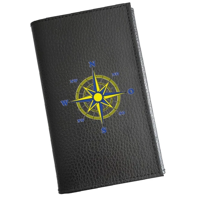 Étui Porte Carte Grise Personnalisé Pour Moto (Harley) - En Simili-Cuir Noir, Nom Personnalisable
