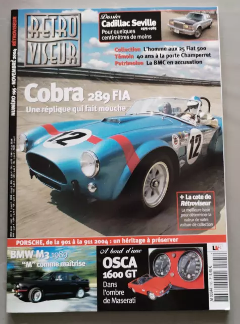 Retroviseur 195 - Magazine - Cobra 289 Fia Bmw M3 Osca 1600 Gt