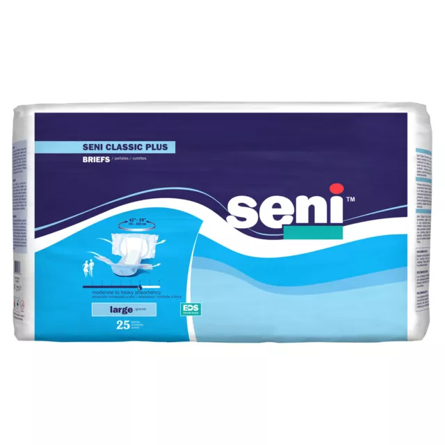 SENI Classic Plus Briefs-Moderate To Heavy-100/Case