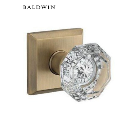Baldwin Reserve Crystal Passage Knob Set w/Traditional Arched Rosette