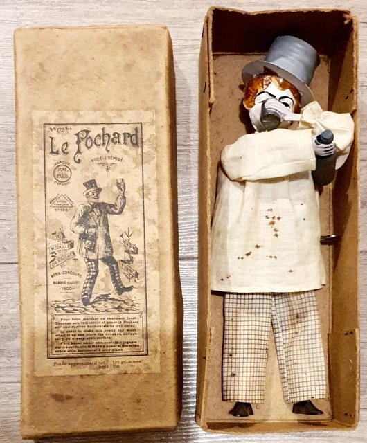 Made In Occupied Japan - Ours Mécanique Recouvert De Fausse Fourrure Sans Boite Jouet A Remontoir 1940 1949 Japon