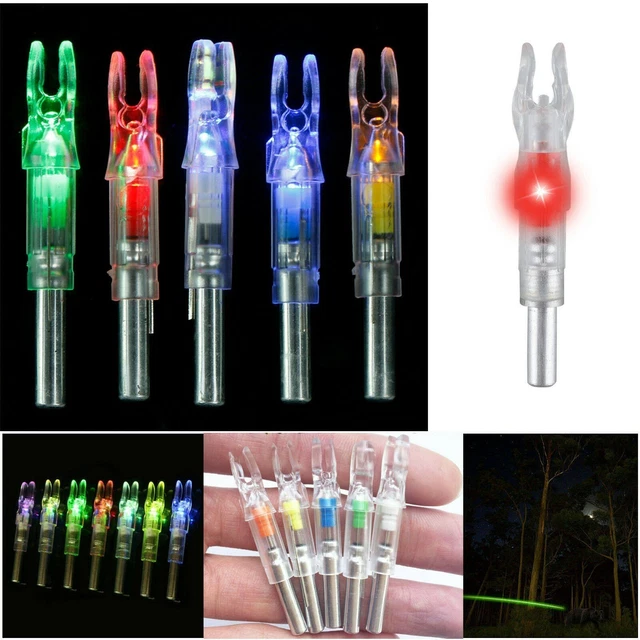 6/12x Automatic Led Lighted Nocks Shooting Archery Arrows 6.2mm Arrow Nock Tail