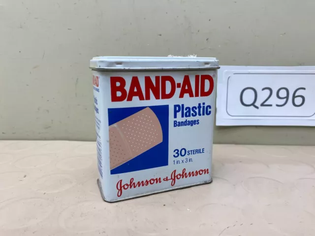 Vintage Band-Aid Plastic Bandages Empty Metal Storage Tin Johnson & Johnson