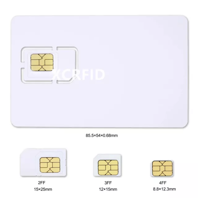 New SIM USIM Card 4G LTE WCDMA GSM Blank Mini Nano micro writable