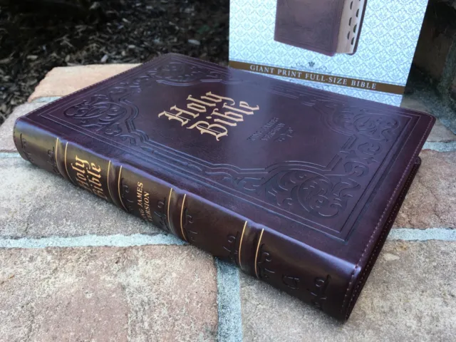 KJV Giant/Large Print Bible Red Letter ~ Beautiful ribbed cover ~thumb-indexed