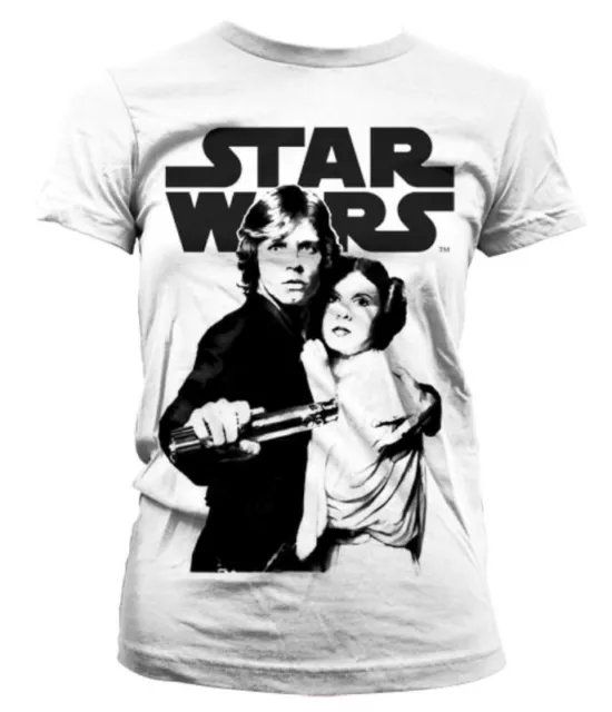 T-shirt Star Wars Vintage Poster Leia & Luke maglia donna ufficiale by Hybris