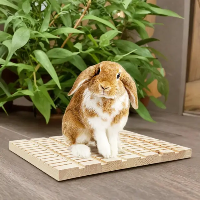 Coniglio Scratch Board Pad Giocattoli da masticare in legno per piccoli