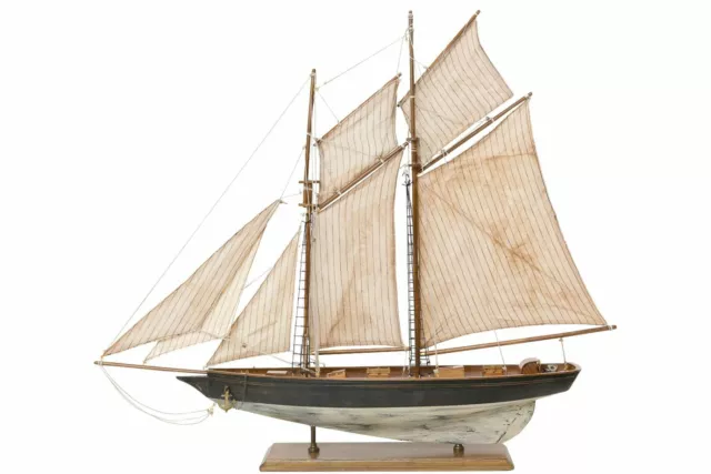 Modèle de navire maquette de voilier yacht à voiles bois 85cm pas de kit