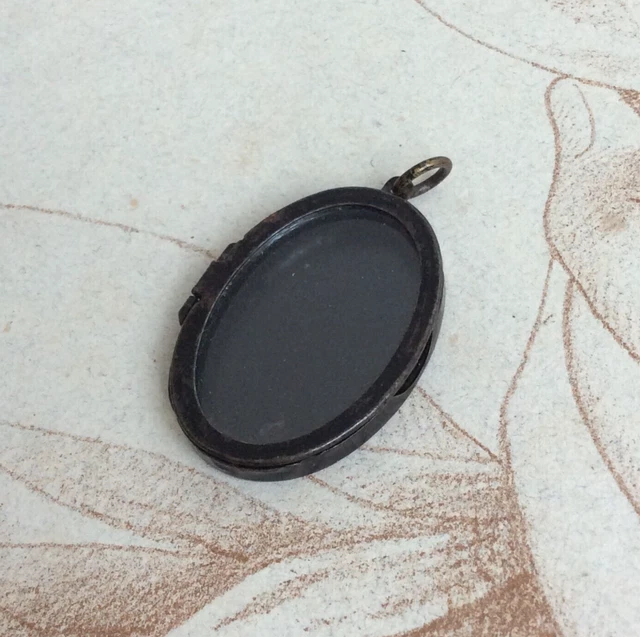 Ancien Médaillon Broche Porte-photo Double Face Murat - 22 Mm, Début 20ème, Métal Doré