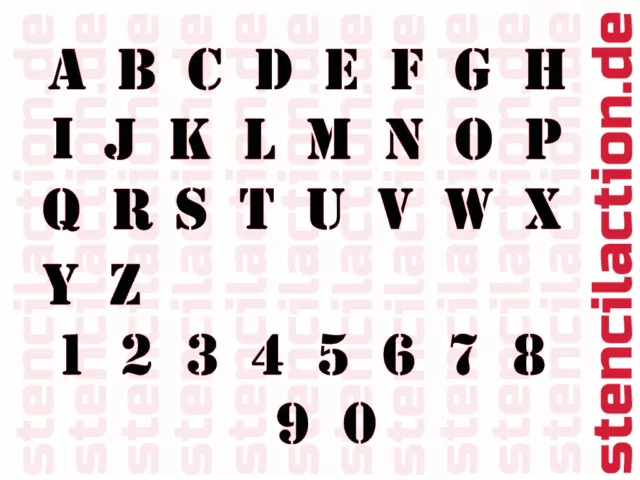 Schablone - Buchstaben & Zahlen - Stencil Airbrush ABC Sonstige