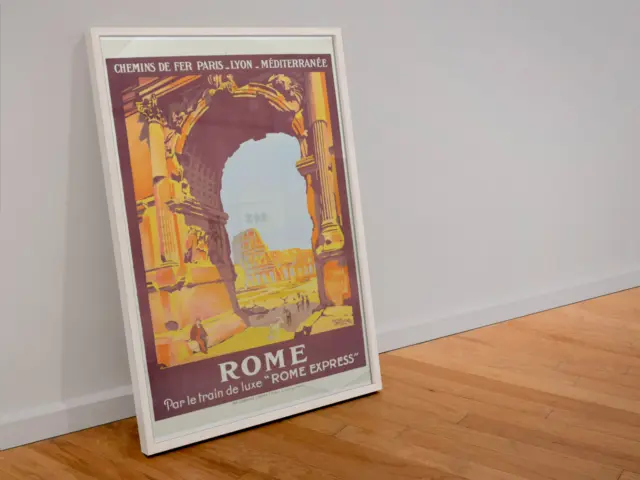 1920s Arch of Titus Rome - Vintage Style Italian Travel Poster - Classic Art 2