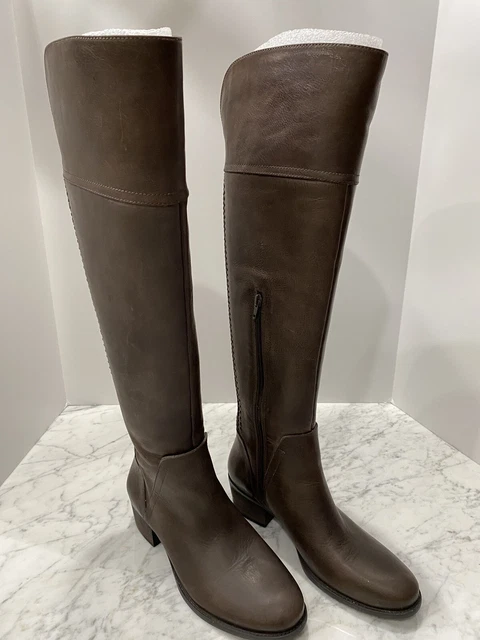 Vince Camuto Bendra Over The Knee Brown Leather Riding Boots WMNS Sz. 9.5 NEW