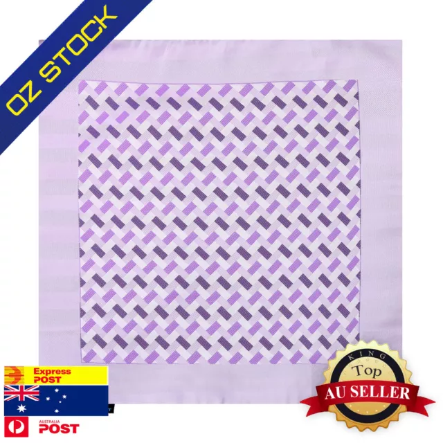 Plum Purple Mens Party Pocket Square Set pattern Luxury Hanky Epoint EEHC0036