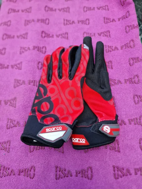 MEN`S DRIVING GLOVES Sparco Meca 3 Red (Size: S) NEW £42.78