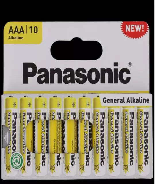 Lot de 10 piles AAA LR3 1.5 v  Panasonic Original Alcaline