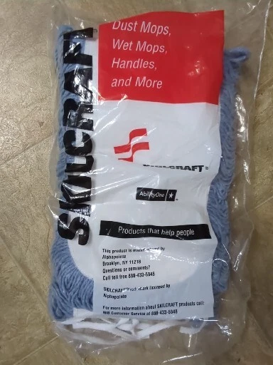 Skilcraft 5” x  24” Anti-Microbial washable DUST MOP HEAD Replace Made in USA