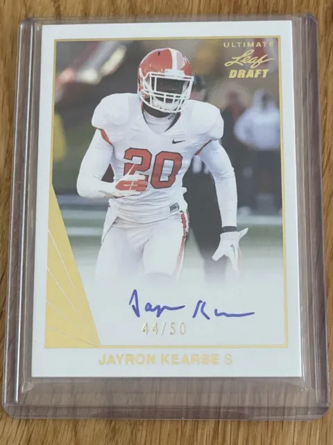 Jayron Kearse On Card Autograph Card Leaf Ultimate Draft 2016 Cowboys