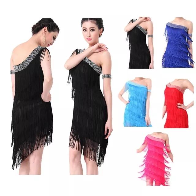 Women's Salsa Tango Rumba Samba Jive Ballroom Latin Competition Dance Dresses UK