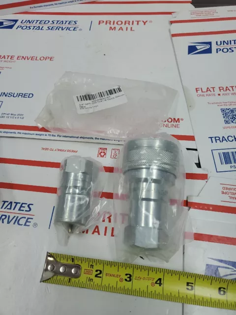 Summit 3/4” NPT ISO 7241-B Hydraulic Quick Connect B34-12N-SET-FBA NEW, C6