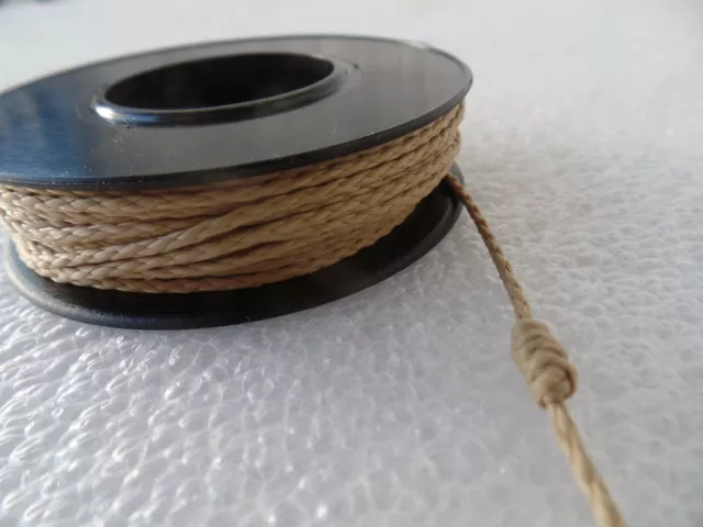 25 Meter 1,3 mm Flechtschnur Bastel Rosenkranz Schnur Hellbraun reißfest Beige B 2
