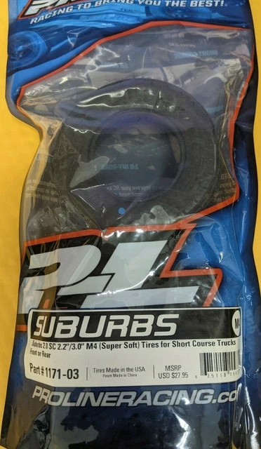PROLINE TIRES and WHEELS for RC   part# SUBURBS 1171-03 front or rear