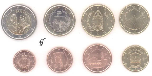 San Marino alle 8 Münzen 1 Cent - 2 Euro Kursmünzenset KMS alle Jahre wählen