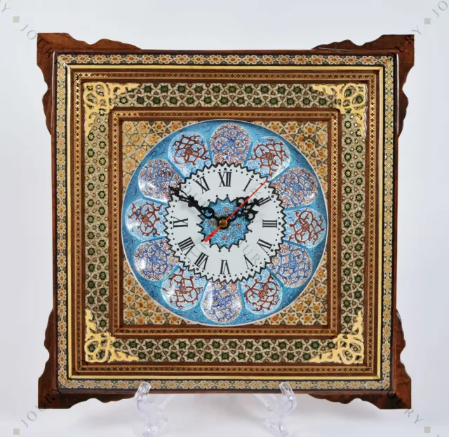 Wall Clock Handmade Wall art Inlay With Copper/ Christmas gift