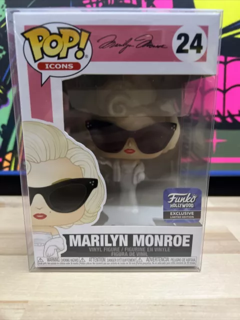 VAULTED HOLLYWOOD EXCLUSIVE Marilyn Monroe Funko Pop Icons #24 Sunglasses Movies