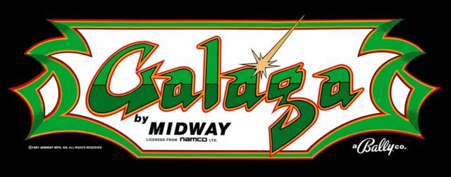 Galaga Arcade Marquee/Sign (26" x 8")