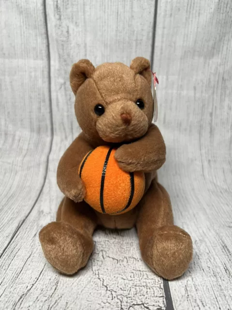 2005 Rare & Retired Ty Beanie Baby~Hoops The Nba Basketball Teddy Bear 6"~New