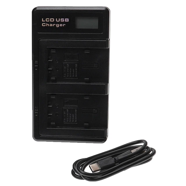 Chargeur double pour Panasonic HDC-SD99, HDC-SDX1, HDC-TM60, HDC-TM40, HDC-TM55