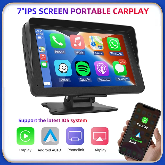 WIRELESS APPLE CARPLAY Android Auto 7" Portable Car Stereo Radio GPS