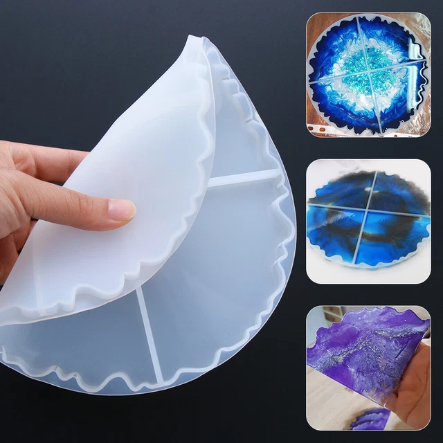Pendant Agate Silicone Resin Casting Molds Epoxy Irregular Wave Coaster Mold