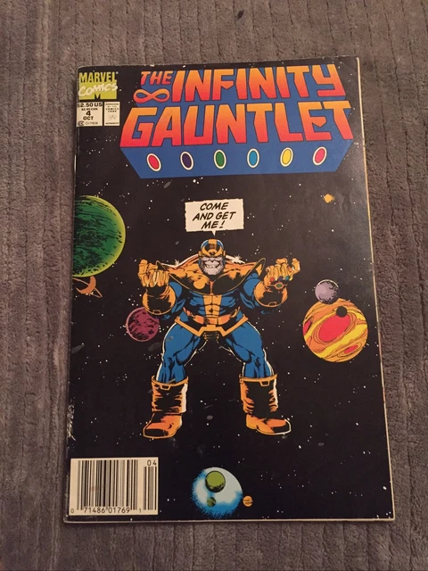 Infinity Gauntlet #4 Newsstand Variant Thanos Copper Key [Marvel Comics, 1991]