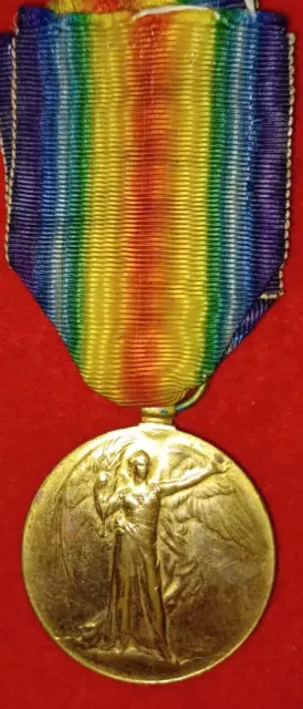 WW1 Victory Medal to H. Russell. Asst. Stoker M.F.A. (Merchant Fleet Auxiliary)