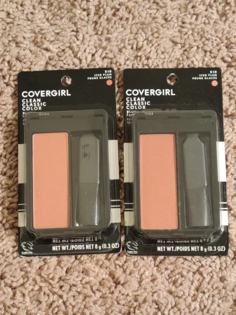 2 Pack CoverGirl Classic Color Blush, Iced Plum 510, 0.3 oz