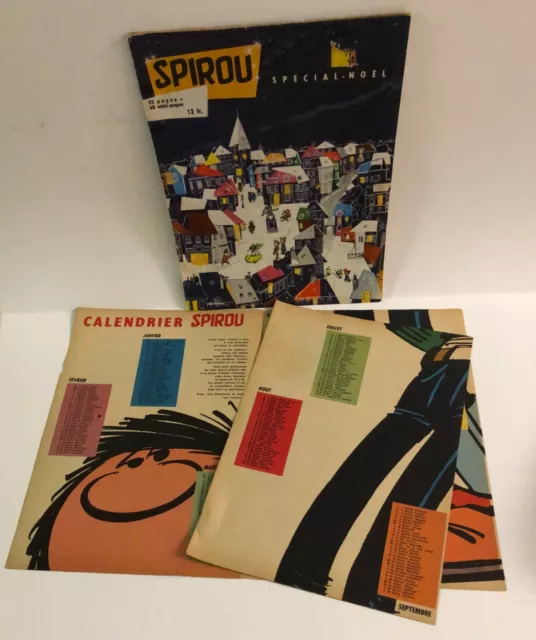 Franquin - Journal De Spirou - Special Noel Avec Calendrier Gaston - (1959)