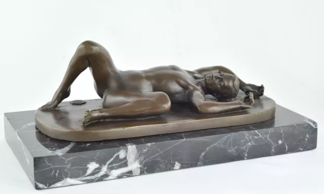 Statue Sculpture Athlete Sexy Art Deco Style Art Nouveau Style Bronze Signed