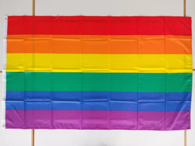 Regenbogen Fahne XL Flagge, ca. 90 x 150 cm, NEU, rainbow pride gay lesbian flag