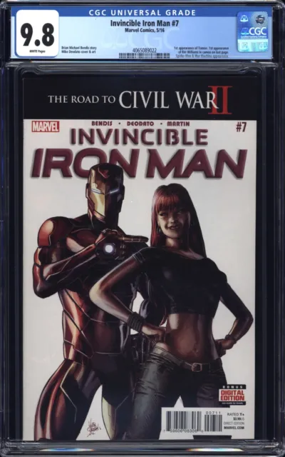 Invincible Iron Man #7 CGC 9.8 - 1st Riri Williams