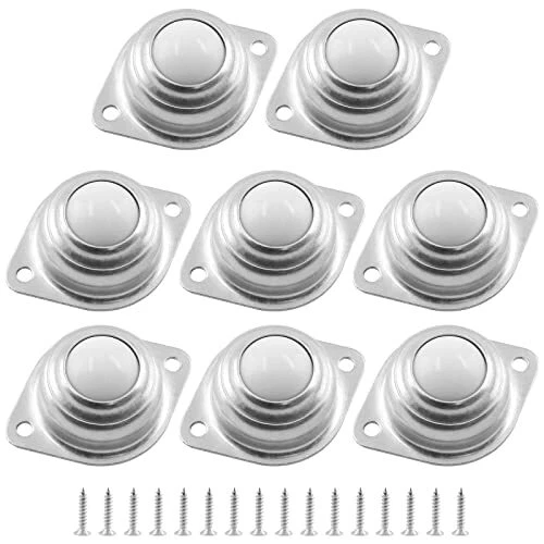 Jiozermi 8 Pcs 1 Inch Roller Ball Transfer Bearings Nylon Conveyor Roller Bal...